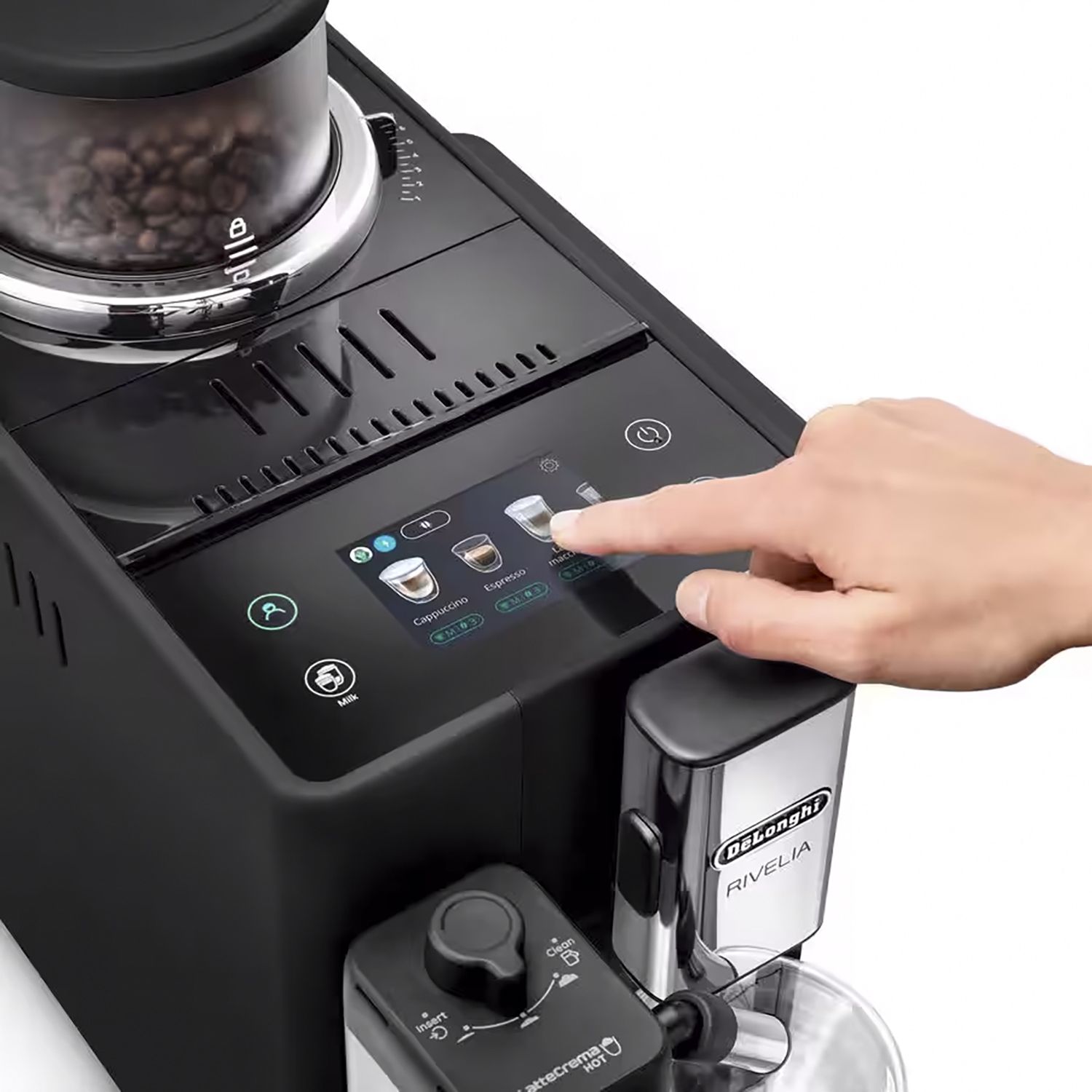 De'Longhi Rivelia Bean-to Cup Coffee Machine - Black | HBH Woolacotts ...