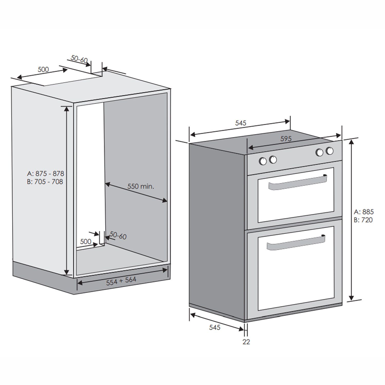 hoover integrated double oven