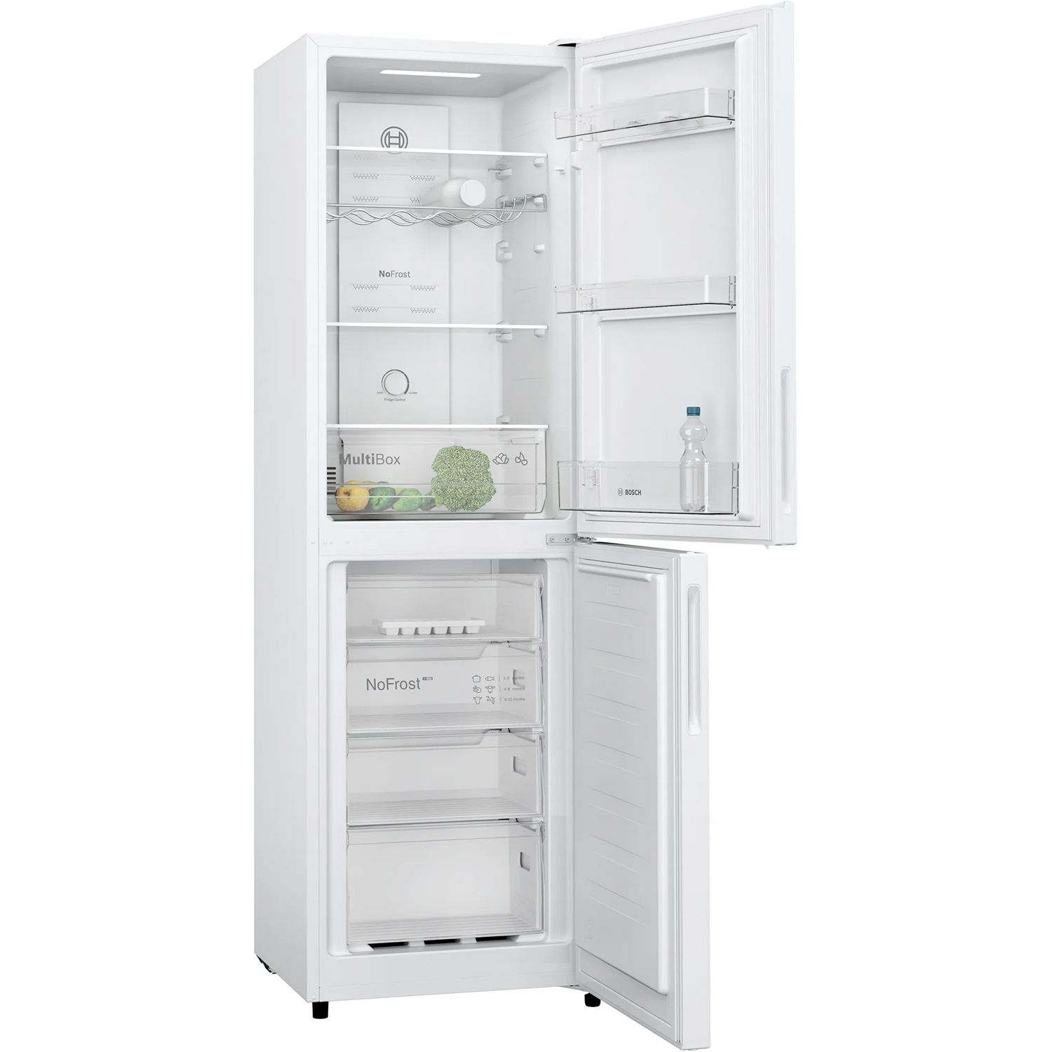 Bosch KGN27NWEAG 50 50 Fridge Freezer White HBH Woolacotts