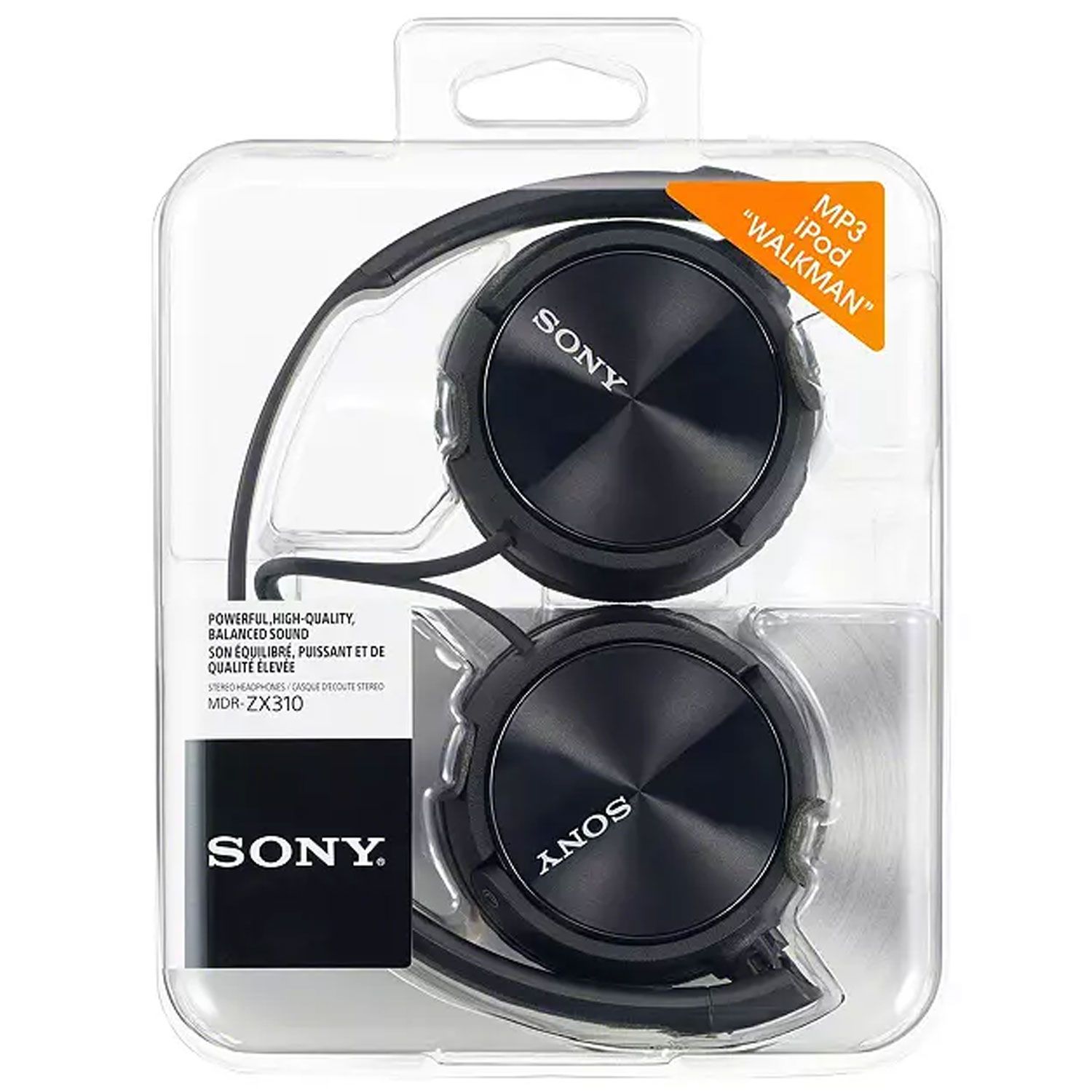 Sony MDR-ZX310AP Over-Ear Headphones - Black | HBH Woolacotts 