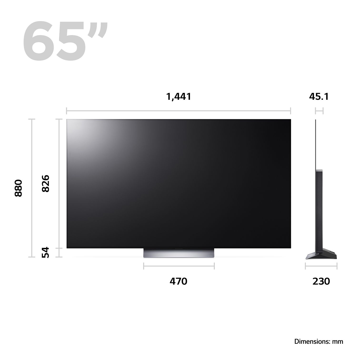 LG OLED65C34LA 65 OLED evo UltraHD 4K HDR10