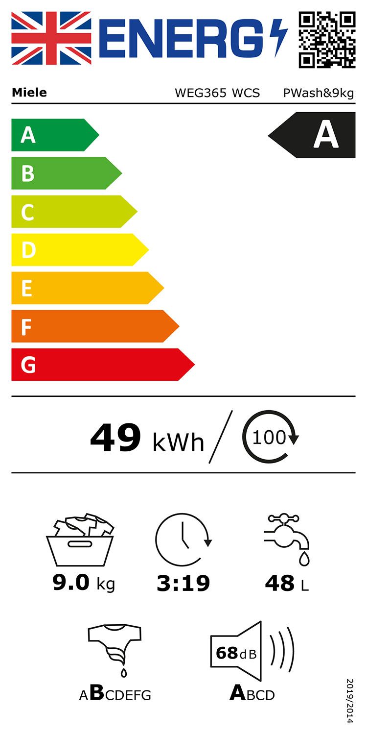 miele weg365 freestanding washing machine