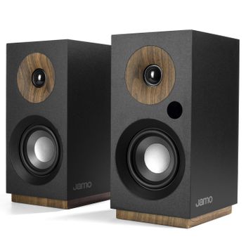 Jamo S801PM-BK Active Speakers - Black & Walnut Finish