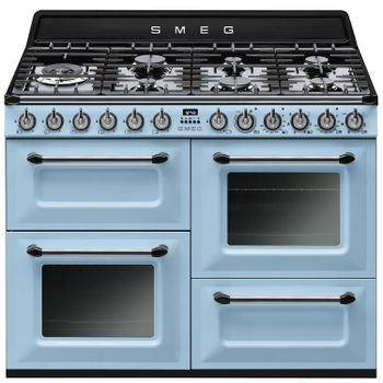 Smeg Victoria 110cm Dual Fuel Range - Pastel Blue